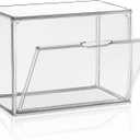 Purse Organizer for Closet, Handbag Storage Organizer Stackable Display Box with Magnetic Door, Acrylic Display Case for Collectibles, Closet Storage Bins for Figures, Wallet, Dolls
