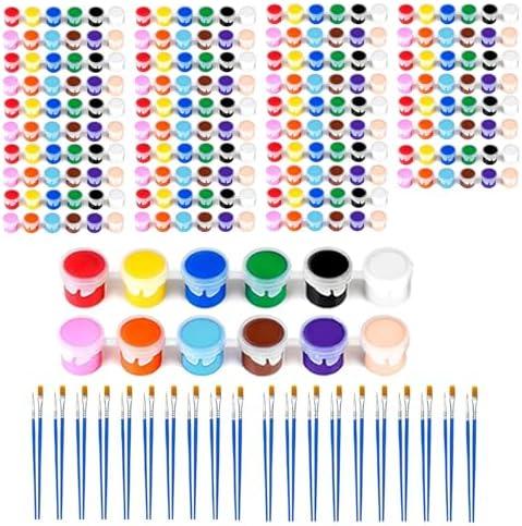  Mini Acrylic Paint Set, 12 Colors Washable Paint Strips for Kids & Adults - Includes, 280 PCS kids Paint Kits for Easter Eggs, Birthday, Classroom Party