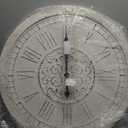 Large Decorative Vintage Worn Wall Clock - Big Farmhouse, Rustic, Coastal Decor - 25 inches for Living Room or Bedroom - Battery Operated