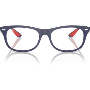 Ray-Ban Rx7307m Scuderia Ferrari Collection Square Prescription Eyewear Frames (Matte Blue/Demo Lens)
