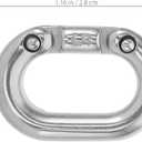 Veemoon 5Pcs Stainless Steel Quick Link Chain Connectors Heavy Duty Chain Link Connectors for Industrial Lifting and Mechanical Equipment