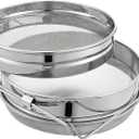 Stainless Steel Honey Strainer Double Sieve, Bee Keeping Equipment Filter for 5 Gallon Bucket Honey,Beekeeping Equipment Tools