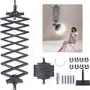 Photography Ceiling Rail System 2M Lifting Constant Force Hinge kit with Safety Rope Accessories for Live Broadcast Studio Photography Flash Specialized Equipment