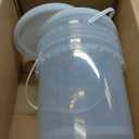 Lounsweer 2 Pack 5 Gallon Clear Bucket with Lid Handle, Round, White