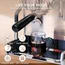 COMI Glass Coffee Cups,8oz Clear Coffee Cups Set of 6,Lightweight Glass Mugs with Colorful Handles,Heat Resistant & Explosion-Proof, Perfect for Home, Cafe, Office