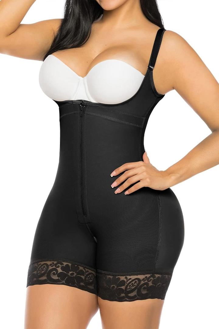 YIANNA Fajas Colombianas Shapewear for Women Postpartum Tummy Control Body Shaper Butt Lifter Bodysuit (Small, 1-black)