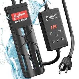 Hot Tub Heater, Bathtub Heater, Spa Heater, Immersion Water Heater: Portable Hot Tub Heater with Cast Aluminum, Digital Display & Temperature Sensor for Fast, Safe Heating