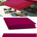 13' x 10' Retractable Awning Fabric Replacement, Outdoor Patio Sunshade Canopy Cloth, Water Resistant UV Blocking Awning Cover, Red