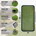 Ottomanson Artificial Grass Puppy Potty Training Pad with Tray, 15" x 30" Reusable Pee Pad for Small Pets and Dogs
