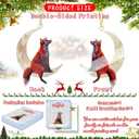 Christmas Tree Decorations, Acrylic Animal Christmas Ornaments, Home Decoration, Party Decoration, Small Animals on The Moon (Moon Fox)