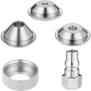 5 PCS Texture Sprayer Orifice Tip Set, Collar Drywall Wall Painting Sprayer Nozzle Tips Set Drywall Texture Hopper Gunorifice Sets for Air Hopper Spray, 3 Nozzle Tips 1 Threaded Collar(3/16,1/4,5/16")