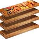 Skylety 35.4" Large Charcuterie Board with Handles,4 Pieces
Long Acacia Wooden Cheese Cutting Board Serving Platter for Party Appetizers Bread Meat Display Kitchen Decoration