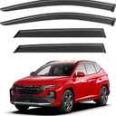 Window Visors Rain Guards for 2022 2023 2024 2025 2026 Hyundai Tucson, Out-Channel Window Vent Wind Deflectors Visors Shades for 22 23 24 25 26 Tucson SE SEL N-Line Limited