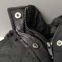 Women's Thicken Puffer Coat Winter Warm Fleece Quilted Jacket Padded Parka Coat with Removable Hood (Black, Small)