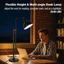 PARTPHONER Industrial Adjustable Desk Lamp for Home Office, Farmhouse Table lamp 29''-38'', Rustic Metal Task Desk Lamp in Aged Bronze Finish, Vintage Reading Lamp for Study RoomBlack