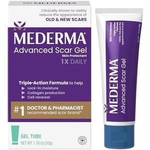 Mederma Advanced Scar Gel - Treats Old & New Scars, Reduces Appearance of Scars from Acne, Surgery, Burns, Injury & Stretch Marks, 1.76 Oz (50g) 2027/08
