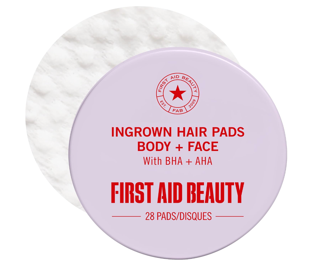 First Aid Beauty Ingrown Hair Pads Aftershave Treatment to Help Prevent Razor Bumps, Exfoliate Underarms & Bikini Area, Sensitive Skin