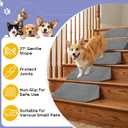 Dog Ramp for Stairs, Stair Wedges for Small Dogs, Senior Dogs, Cats & Pets with Mobility Issues, Attaches to Stairs Non-Slip 3D Corduroy Fabric (Removable & Washable), Joint Support for Pet, 6 Pack