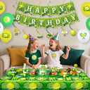 Tennis Birthday Party Decorations - Tennis Party Supplies including Banner, Plate, Cake Topper, Cup, Napkin, Balloon, Tablecloth - Serves 20
