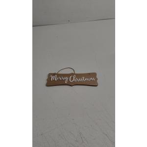 Wooden Sign Merry Christmas Ornament Round 12* in