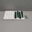 Christmas Tree Candles with Remote Timer, 4 Pcs Waxy Flameless Taper Candles Flickering, Battery Operated LED Candlesticks with 3D Flame Wick, Green Window Candle for Christmas Decorations