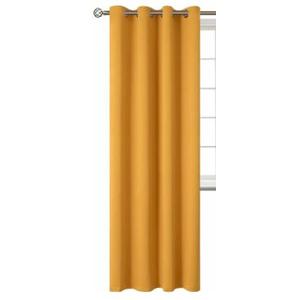 BGment Room Darkening Curtains 84 Inches Long - Grommet Thermal Insulated Drapes Window Treatment Curtains for Bedroom, 1 Panel, 52 x 84 Inch, Mustard Yellow