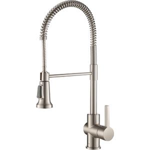 KRAUS Britt Commercial Style Spot Free Stainless Steel Pre-Rinse Kitchen Faucet with Deck Plate, KPF-1690SFS KRAUS Britt Commercial Style Spot Free Stainless Steel Pre-Rinse Kitchen Faucet with Deck Plate, KPF-1690SFS