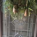 NeoL'artes 22 Inch Green Grapevine Front Door Wreath with Bells and Berries for Christmas Home Decor