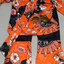 60s 70s Outfits Hippie Kid Girls Costume Set Disco Boho Flared Pants Accessories Set, 7-8Y