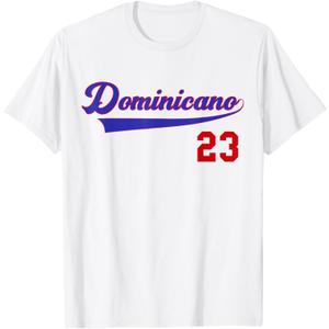 Dominicano Flag RD Dominican Republic Baseball Jersey T-Shirt Medium