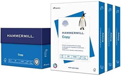 Hammermill Printer Paper, Copy Paper, 8.5 x 11 - 3 Ream (5000 Sheets) - 92 Bright, Made in the USA, 500 Count (pack of 10)