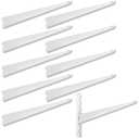 Yalikop 10 Pack Adjustable Shelf Brackets for Double Track System Closet Organization Heavy Duty Wire Shelf Brackets (White,12.5 Inches)