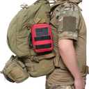 2 Pack Molle Pouches - Tactical Compact Water-Resistant EDC Pouch (Red)