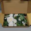 Wedding Decor (Pack of 2) Welcome Sign Flower Backdrop Garland for Ceremony Reception Wall Easel Home Decoration Entryway Faux Outdoor Board Head Table Decor (White)