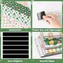Laffact St. Patrick's Day Bulletin Board Magnetic Border - 24 Lucky Charms Clover Bulletin Board Border, Shamrock Irish Strips Decor Gift for Spring Easter St Patricks Day School Chalkboard Classroom
