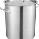 VEVOR 18/8 Stainless Steel Stockpot, 42QT Large Cooking Pots, Multipurpose Cookware Sauce Pot with Composite Base, Heavy Duty Commercial Grade Stock Pot, Sanding Treatment, for Large Groups Events