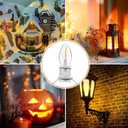 Meonum 2 Pack Accessory Cord with 18 LED Light Bulb C7 Cord Clip Christmas Village Lights with Double Spare Fuse Blow Mold String Lights Decoration for Xmas Village House Pumpkin Crafts