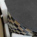 Chi An Home 19.3" Capiz Checkered Drum Side Table, Navy Blue End Table
Decorative Nautical Capiz Shell Mosaic Accent Table, Capiz Shell Decor, Unique Cylinder Side Table For Living Room, Bedroom