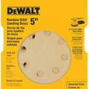 DEWALT DW4307 5-Inch 8 Hole Assortment Hook and Loop Random Orbit Sandpaper (5-Pack)