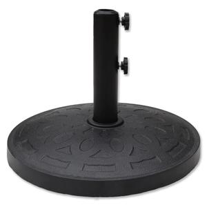 Helios&Hestia 42 lb Round Heavy Duty Resin Outdoor Umbrella Base Stand Weight for Patio Market Table Umbrella, Black