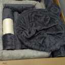 Feandrea Tall Cat Tree Tower, Multiple-Level Cat Condo with 2 Caves, 3 Scratching Posts, 3 Perches, Dark Gray UPCT007G02