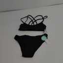 Beautikini Period Swimwear for Teens Menstrual Leakproof Spaghetti Straps Period Bikini Period Bathing Suits for Teen Girls, XS