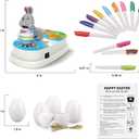 Engfa Easter Eggs Decorations Kit, Egg Decorator Spinner Easter Bunny Toy, Coloring Machine with 12 Dying Markers 30 Plastic Eggs and Slings, Easter Gift Sets for Kids Boys Girls Party
