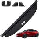 AUXKO Retractable Cargo Cover for Tesla Model Y Juniper 2026, Trunk Cover Luggage Security Shade Cover for 2026 Tesla Model Y Juniper Shielding Shade Anti-Peeping Luggage Privacy Screen, Carbon Fiber