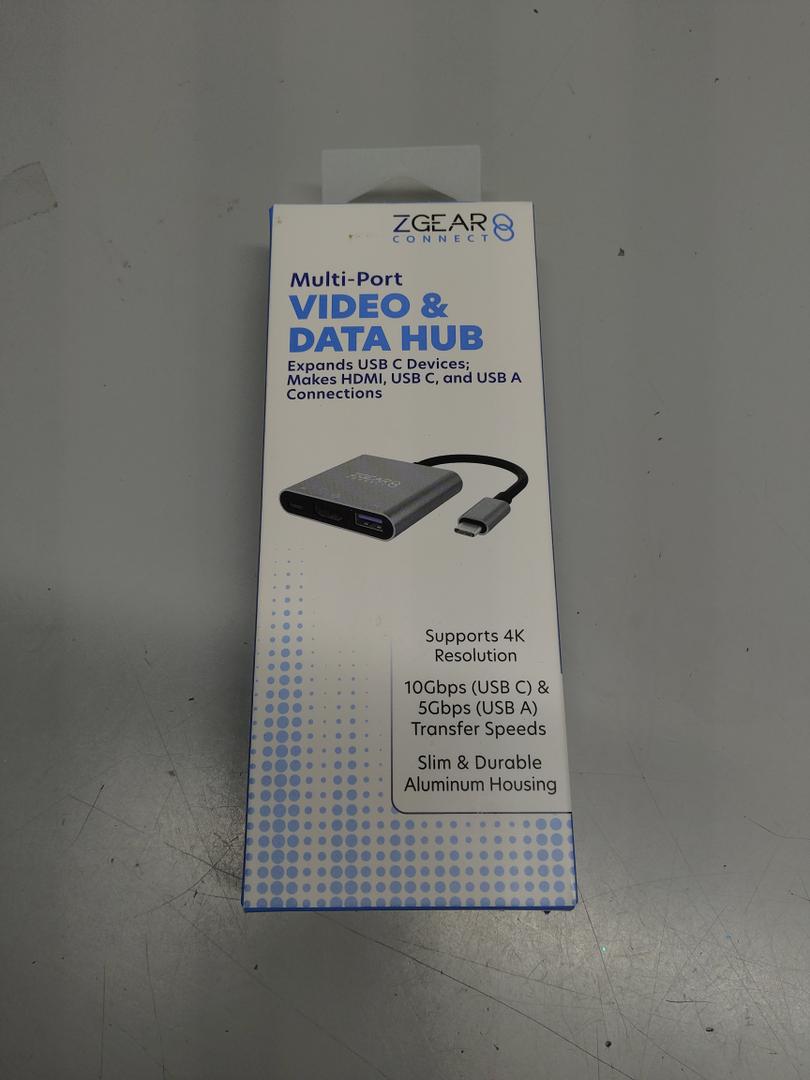 ZGEAR USB-C TO HDMI, USB-C, USB-A VIDEO & DATA MULTI-PORT HUB