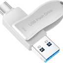 USB Flash Drive 256GB for Phone Thumb Drive Photo Stick Android USB C Memory Stick Photo Storage DEZOBYTE Compatible Phone Pad Pro Android USB C and Computer Silver-HL 256GB