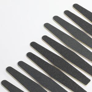 Professional 10 PCS Nail Files - Double Sided Emery Boards 100/180 Grit, Reusable Buffers for Natural and Acrylic Nails, Manicure Pedicure Tools, Black