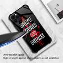 DJSOK Case for iPhone 13 Pro Max,Luxury Pattern Design Shockproof Rugged Cover,Cases for Man Woman-Dont Touch My iPhone Cool Creative Design