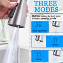 Kitchen Faucet Sink Sprayer Attachment, Sink Hose Sprayer with Aerator For Faucet with Brass Diverter and Stainless Steel Hose for Kitchen, Laundry Room, Bathroom Pet Shower, Hair Washing
