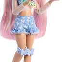 Barbie Dream Besties Doll and Accessories, Barbie "Malibu Posable Roller Skating Fashion Doll with Blonde Hair, 9 Makeup Themed Pieces